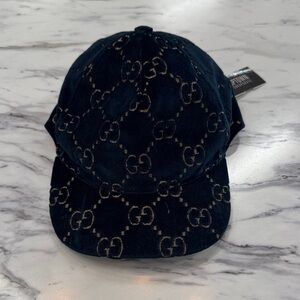 Gucci Navy Monogram Baseball Cap
